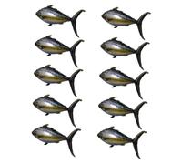 PATKAW Ballons en Aluminium Thon Gonflables 10 Pièces Décorations Réalistes pour Fête Thème Océan Jouets Piscine et Anniversaire Ballon Animal de Dessin Animé Poisson Gonflable