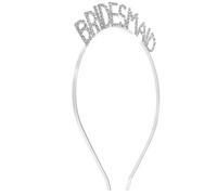 PATKAW Bandeau à Lettres pour Mariage en Strass Argenté, Accessoire de Cheveux Chic et Élégant pour Demoiselles D'honneur, pour Tenue de Soirée