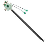 PATKAW Bâtonnet à Cheveux Vintage en Bois Pompons, Taille Unique, Accessoire Cheveux pour Femmes, Style Traditionnel Chinois Adapté aux Fêtes de Saint-Valentin et Cosplay