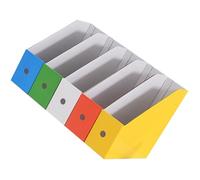 PATKAW Boîte de Rangement de Documents en Papier Assemblée, 5 Couleurs | Porte-dossiers de Bureau, Organise les Fichiers et Libère L’espace du Plan de Travail, Design Moderne