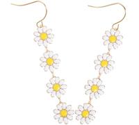 PATKAW Boucles D’Oreilles Marguerite Fantaisie à Crochet 1 Paire Alliage Léger Colorées Mode Bijoux Femmes et Adolescentes pour Mariage et Occasions Spéciales