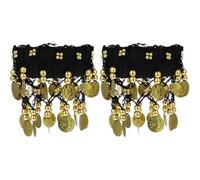 PATKAW Bracelet de Cheville en Chiffon Noir pour Danse du Ventre, Accessoire Élégant pour Performance et Soirée, Embellit le Costume de Danse du Ventre Charme Supplémentaire