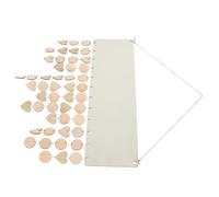 PATKAW Calendrier Anniversaire Facile à Assembler pour Rappel des Anniversaires Plaque Suspendue en Bois Beige et Décoration Murale pour Mariage