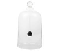 PATKAW Cloche Fumoir Verre Portable et Pratique, Couverture de Dessert en Verre Blanc Cuisine, Couvercle de Cuisson des Aliments pour Gâteaux et Pains