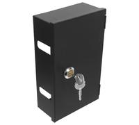 PATKAW Coffret de Protection Résistant à L'usure Noir Prise Électrique en Fer Serrure Boîte Simple Gang Sécurisée Adapté pour Maison et Hôpital
