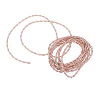 PATKAW Cordon Électrique Torsadé Câble Flexible de 5 Mètres à 2 Conducteurs en Cuivre et Textile Or pour Accessoires D'éclairage DIY et Lampes Suspendues