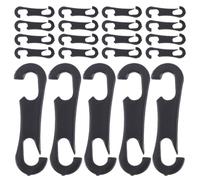PATKAW Crochets en Plastique Abs Double Lot de 100 Design Antidérapant, Usage Polyvalent pour Housses de Siège Auto pour Intérieur de Voiture