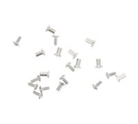 PATKAW de Vis de Remplacement Accessoires 2 Sets pour Lunettes en Métal Argenté, Installation Simple et Effet de Fixation pour Réparer Vos Lunettes de Lecture ou Montures Fines
