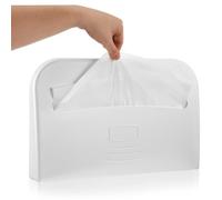 PATKAW Distributeur de Couvre-sièges de Toilettes Mural en Plastique Blanc, Grosse Capacité, Design Moderne et Minimaliste, Support Toilette Fiable et Multi-usage pour Accessoires Wc