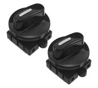 PATKAW Ensemble De 2 Commutateur Rotatif avec Bouton Noir en Abs à 4 Positions et 3 Vitesses pour Remplacement D'interrupteur de Ventilateur de Chauffage et Four