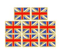 PATKAW Épingles Drapeau Union Jack Forme Rectangulaire, Résistant la Déformation Lot de 8 en Alliage de Zinc pour Souvenirs de Voyage et Occasions Spéciales