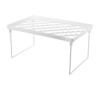 PATKAW Étagère Pliante Plastique pour Cosmétiques Organisateur de Comptoir Salle de Bain Multi-Usage Support Rangement Pratique pour Bureau et Chambre