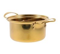 PATKAW Faitout en Acier Inoxydable Doré, Multifonction et Solide, Casserole Pratique Poignées Doubles Cuisine et Préparation de Soupes