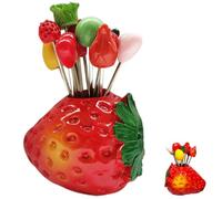 PATKAW Fourchettes à Fruits Colorées en Résine Rouge, Mini Fourchettes à Fromage et Dessert, pour Apéritifs et Repas en Famille Plusieurs styles