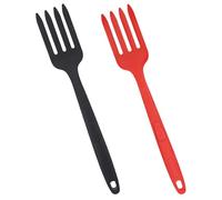 PATKAW Fourchettes Cuisine en Silicone Alimentaire, Légères et Portables Set de 2 Fourchettes Ergonomiques pour Pâtes et Salade, Accessoires Pratiques Maison