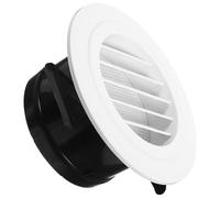 PATKAW Grille D'aération Compatible Climatisation Design Moderne et Épuré Ronde en Abs Blanc Distribution D'air Homogène pour Maison et Bureau