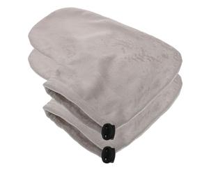 PATKAW Housse Chauffante pour Thérapie des Pieds en Coton Isolant Élastique 1 Paire Gris Chauffe-Cire pour Pieds Couverture Spa Réutilisable pour Soins Beauté à Domicile et Salon