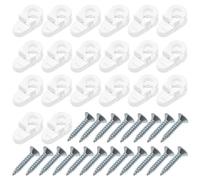 PATKAW Kit de 20 Clips de Fixation pour Panneaux de Porte en Verre, Clips en Plastique et vis 302 Inclus pour la Fixation de Portes vitrées, miroirs et moustiquaires - Installation Facile