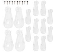 PATKAW Kit de 20 Clips de Fixation pour Panneaux de Porte en Verre, Clips en Plastique et vis 304 Inclus pour la Fixation de Portes vitrées, miroirs et moustiquaires - Installation Facile