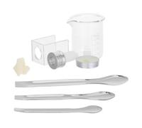 PATKAW Kit de Réparation de Rouge à Lèvres Soi-Même Bécher Gradué et Spatule, Ensemble 8 Pièces, pour Débutants et Utilisation à Domicile