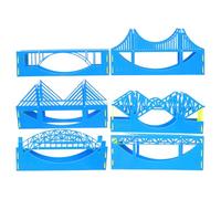 PATKAW Kit Éducatif de Modèle de Pont en Plastique Bleu 20x5,5x4cm pour Expérience de Construction et Apprentissage Pratique en Physique pour Étudiants