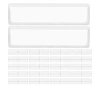 PATKAW Lot de 100 porte-étiquettes adhésifs transparents pour étagères, | 4,33 x 1,18 pouces, adhésif facile à décoller, PVC, support commercial pour étagère de supermarché, boîte aux lettres, Noël