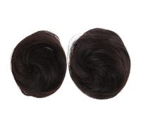 PATKAW Lot de 2 Chignons à Clip Brun et Noir - Accessoires Coiffure pour Femmes Extensions de Volume pour Cheveux Pinces à Chignon pour Mariage Soirées Cosplay et Usage Quotidien