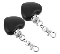 PATKAW Lot de 2 mini flasques porte-clés - Flasque à de 30 ml en acier inoxydable avec clip de suspension, idéale pour la randonnée et les fêtes - Breloque en forme de cœur portable pour la