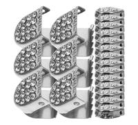 PATKAW Lot de 20 Clips de Lacets Anti-Nœuds pour Chaussures Noires Boucles en Alliage de Zinc Taille 8 MM sans Besoin de Nouer Accessoires Universels pour Chaussures de Sport et