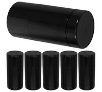 PATKAW Lot de 6 Bouteilles Noires Mates Rechargeables en Pp de 50g pour Stick à Lèvres, Légères et Portables, pour Camping et Voyage D'affaires