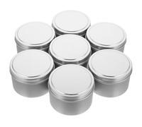 PATKAW Lot de 9 Boîtes Rondes en Fer-Blanc 8oz Argentées pour Bougies DIY, Taille Portable, Résistant, pour Emballage et Fabrication Artisanale
