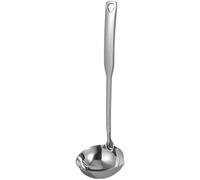 PATKAW Louche à Soupe Profonde en Acier Inoxydable avec Finition Polie, Ustensile Multifonction Cuisine à Domicile Restaurants, Manche Long Argenté