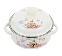 PATKAW Marmite à Ragoût en Émail à Double Anse 16 CM Couvercle Pot Pratique pour Soupe et Nouilles Instantanées Ustensiles Cuisine Maison Plusieurs styles