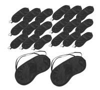 PATKAW Masque Yeux Jetable en Polyester Noir, Confortable et Soulage la Pression, Lot de 20 Pièces Sommeil en Train Sieste