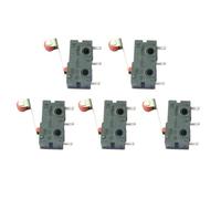 PATKAW Micro Interrupteurs à Levier Rouleau Spdt 3 Broches Lot de 5 Contacts à Action Rapide, Plastique et Métal pour Contrôle Industriel Précis