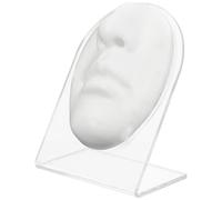 PATKAW Modèle Humain de Visage en Silicone Blanc Flexible pour Pratique de Piercing Nez avec Faux Anneau Nez, Design Simple pour Salons de Beauté et Hôpitaux