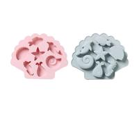 PATKAW Moule à Gâteau Silicone Facile à Nettoyer 3d Thème Marin Hippocampe et Poissons, Lot de 2 Pièces Design Créatif pour et Pâtisserie
