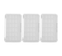 PATKAW Palette de Maquillage Rechargeable 24 Compartiments en Plastique Blanc avec Couvercle Transparent - Organisateur Portable pour Fards à Paupières et Blushs - Boîte Vide 3 Pièces