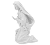 PATKAW Petite Statuette Vierge Blanche Sculpture Catholique pour Décoration d'Autel et Événements Religieux Personnels Portables
