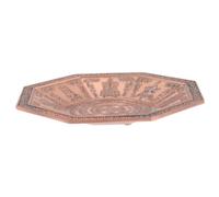 PATKAW Plateau Bouddhiste Octogonal Fer avec Motif Rétro Auspicious Assiette Sacrée pour Offrandes et Rituels Religieux Décoration Stable pour Temple et Maison Cadeau Spirituel