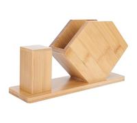 PATKAW Porte-Serviettes Vertical en Bambou Distributeur de Cure-Dents et Rangement Compact pour Bureau, Support Grand Format pour Articles Ménagers