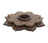 PATKAW Présentoir Base Stable et Antichute p ou en Bois Foncé Boule de pour Décoration de Table de Tarot ou Intérieur