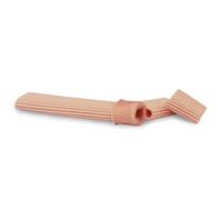 PATKAW Protège-orteils en Tissu Élastique avec Gel de Silicone 2pcs, Tubes Découpables en Pu pour Soulagement des Douleurs, Réutilisables, Adaptés aux Petits Orteils et Cors