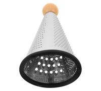 PATKAW Râpe Multifonction en Acier Inoxydable Argentée à 3 Faces Coniques Poignée Anti-dérapante Sphérique, pour Légumes, Gingembre et Citron Cuisine