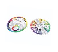 PATKAW Roue Chromatique D'apprentissage Guide Clair des Relations Couleurs en Papier 2 Pcs pour Maquillage Professionnel et Nail Art