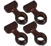 PATKAW Supports de Tringle à Rideaux en Bois 28 mm Lot de 4 Pièces Design Gagne-Place Fixation Simple Trou pour Pièces de Vie