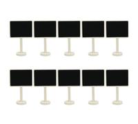 PATKAW Tableaux Noirs en Bois Carrés Tableau Noir de Notes Lot de 10 avec Support à Base de Pince pour Numéro de Table, Décoration pour Fête ou École