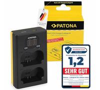 PATONA 1888 Dual LCD Chargeur USB-C/Micro-USB pour Fujifilm NP-W235 | Chargeur voyage compact pour X-T4 X-T5, X-H2 XH2S, X-S20, GFX 50S II, 100S, GFX-100II, avec câble USB