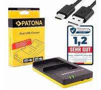 PATONA 1957 Chargeur Dual (USB-C Mikro-USB) pour NP-W126 NP-W126s Batterie Compatible avec Fujifilm FinePix HS30EXR HS33EXR HS50EXR X-T20 X-H1 XT1 XT3 XT100 XT200 XPRO2 XPRO3 XA3 XA5 XA7 XA10