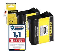 PATONA 2X AHDBT-401 Batterie 1160mAh Compatible avec GoPro Hero 4/4+ HERO4 HERO4+ Hero 4Plus Black Silver White Music Surf Edition AHDBT401 AHDBT 401 335-06532-000